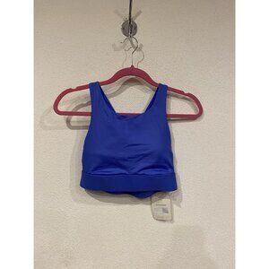 Fabletics Sports Bra Womens Small Blue Ella Shine High Impact Cross Back